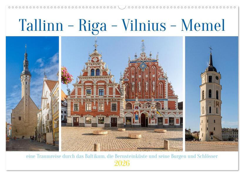 Produktbild: Tallinn-Riga-Vilnius-Memel, eine Traumreise durch das Baltikum. (Wandkalender 2026 DIN A2 quer), CALVENDO Monatskalender | Ulrich Männel, Calvendo