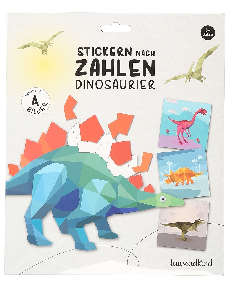 Produktbild: Mosaikbastelset Stickern nach Zahlen DINOSAURIER