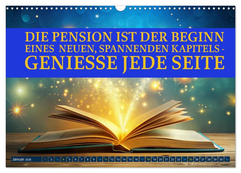 Weitere Ansicht: Ruhestand - das Leben neu entdecken (Wandkalender 2026 DIN A3 quer), CALVENDO Monatskalender | Susan Michel, Calvendo