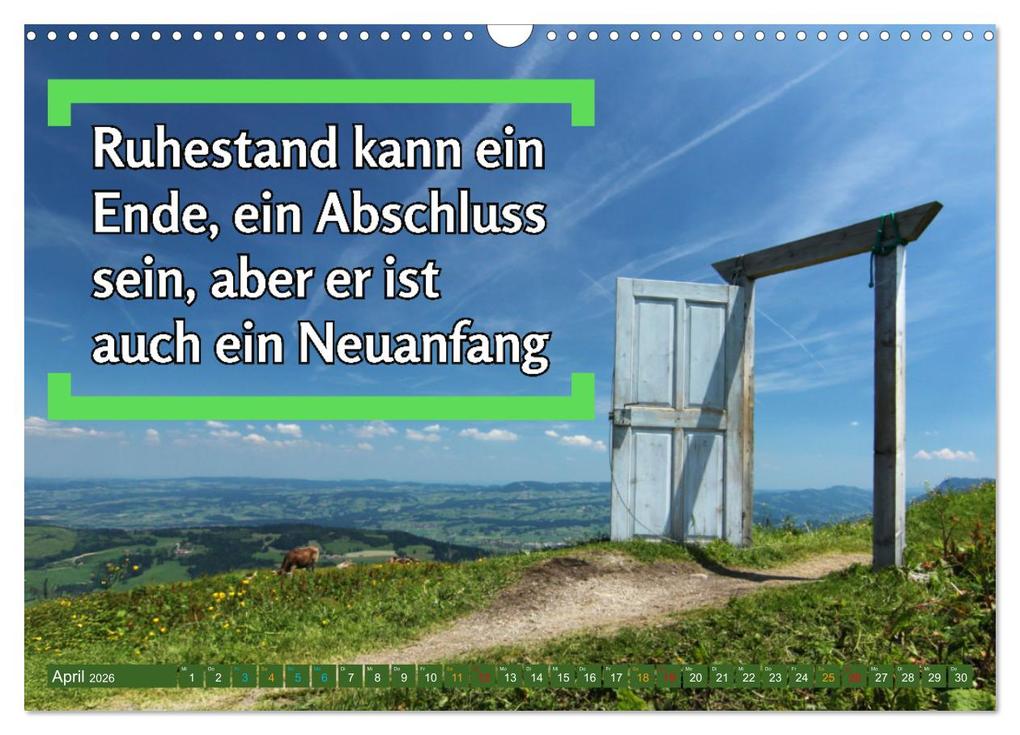 Weitere Ansicht: Ruhestand - das Leben neu entdecken (Wandkalender 2026 DIN A3 quer), CALVENDO Monatskalender | Susan Michel, Calvendo