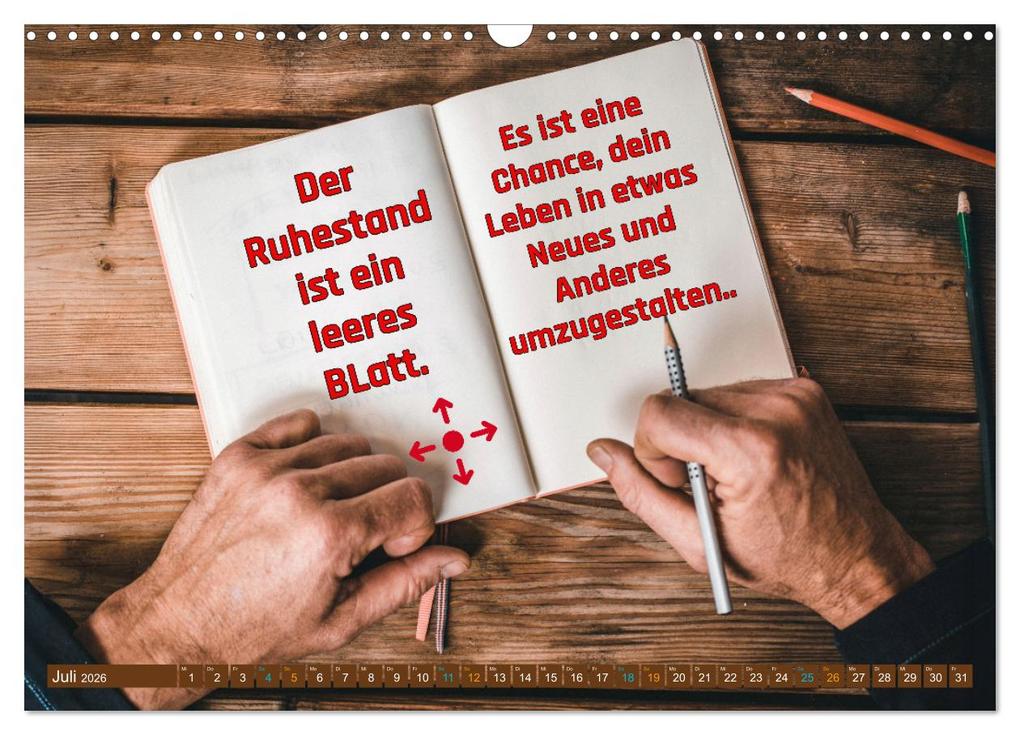 Weitere Ansicht: Ruhestand - das Leben neu entdecken (Wandkalender 2026 DIN A3 quer), CALVENDO Monatskalender | Susan Michel, Calvendo