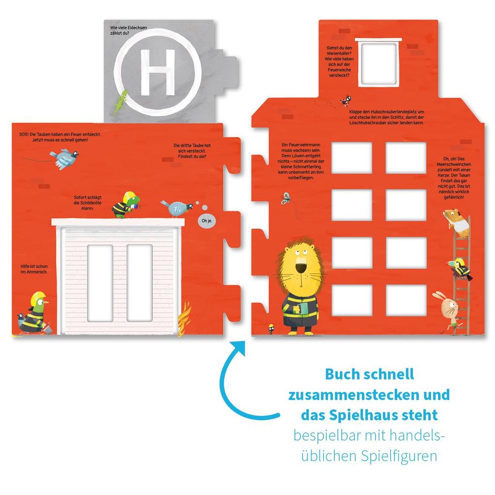 Weitere Ansicht: Buch & Spielhaus zum Aufstellen: Meine Feuerwehr