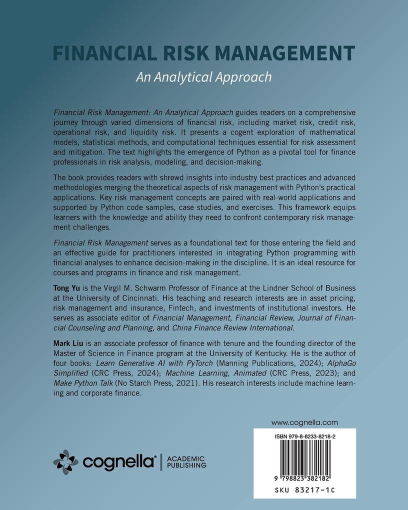 Weitere Ansicht: Financial Risk Management | Tong Yu, Mark Liu