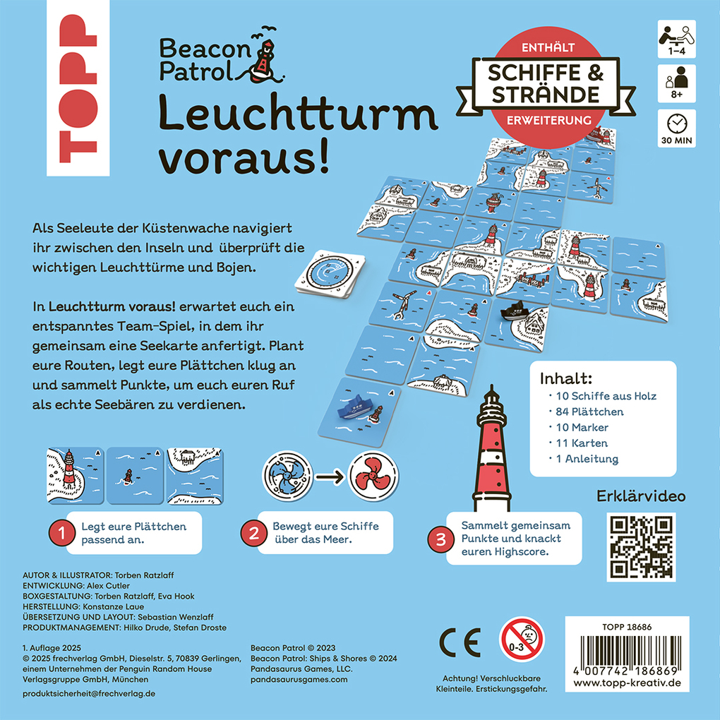 Weitere Ansicht: Leuchtturm voraus! Beacon Patrol (deutsche Ausgabe). Inkl. Erweiterung "Schiffe & Strände" | Torben Ratzlaff