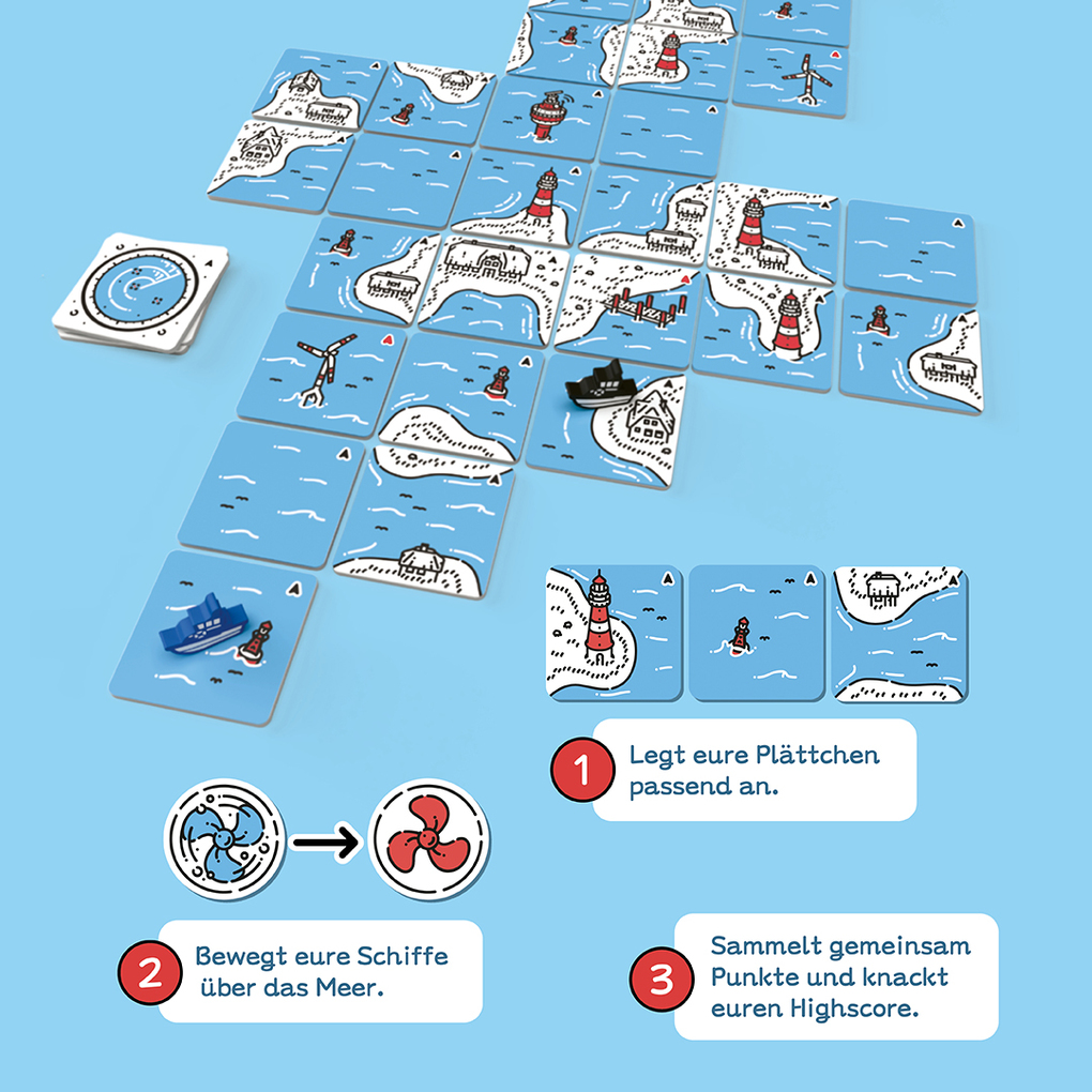 Weitere Ansicht: Leuchtturm voraus! Beacon Patrol (deutsche Ausgabe). Inkl. Erweiterung "Schiffe & Strände" | Torben Ratzlaff