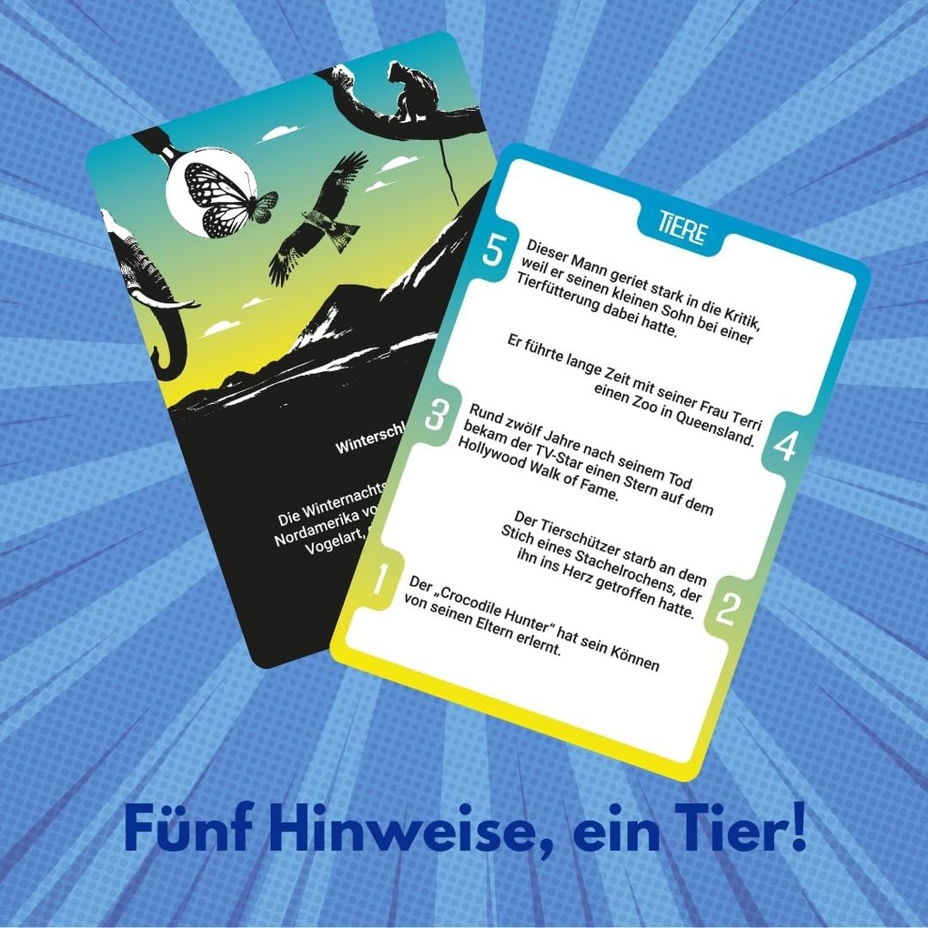 Weitere Ansicht: CLUE5 #Tiere. 5 Hinweise, nur eine Lösung. Das Trend-Quiz für deine Tasche | Stefan Heine