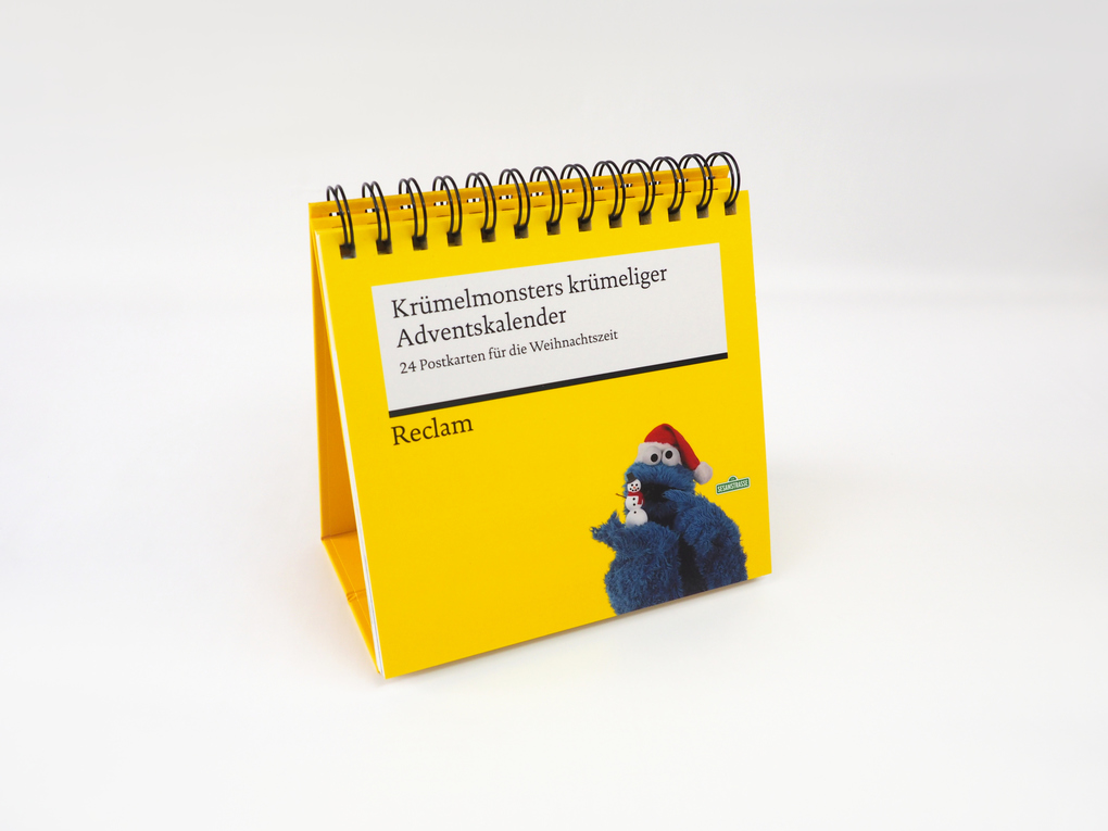 Weitere Ansicht: Krümelmonsters krümeliger Adventskalender. 24 Postkarten für die Weihnachtszeit (Advents-Postkartenaufsteller) | Das Krümelmonster