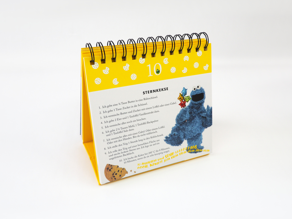 Weitere Ansicht: Krümelmonsters krümeliger Adventskalender. 24 Postkarten für die Weihnachtszeit (Advents-Postkartenaufsteller) | Das Krümelmonster