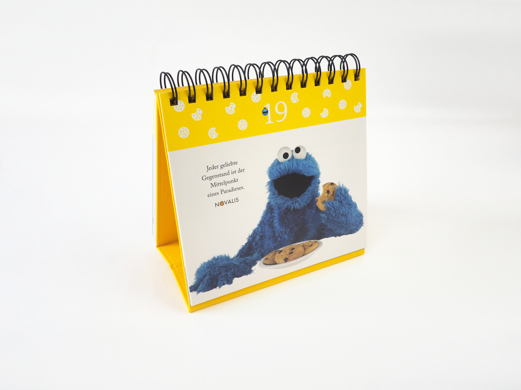 Weitere Ansicht: Krümelmonsters krümeliger Adventskalender. 24 Postkarten für die Weihnachtszeit (Advents-Postkartenaufsteller) | Das Krümelmonster