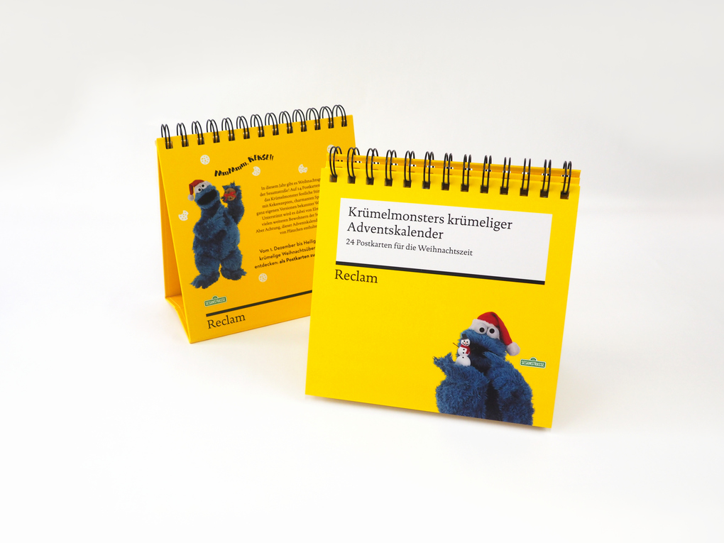 Weitere Ansicht: Krümelmonsters krümeliger Adventskalender. 24 Postkarten für die Weihnachtszeit (Advents-Postkartenaufsteller) | Das Krümelmonster