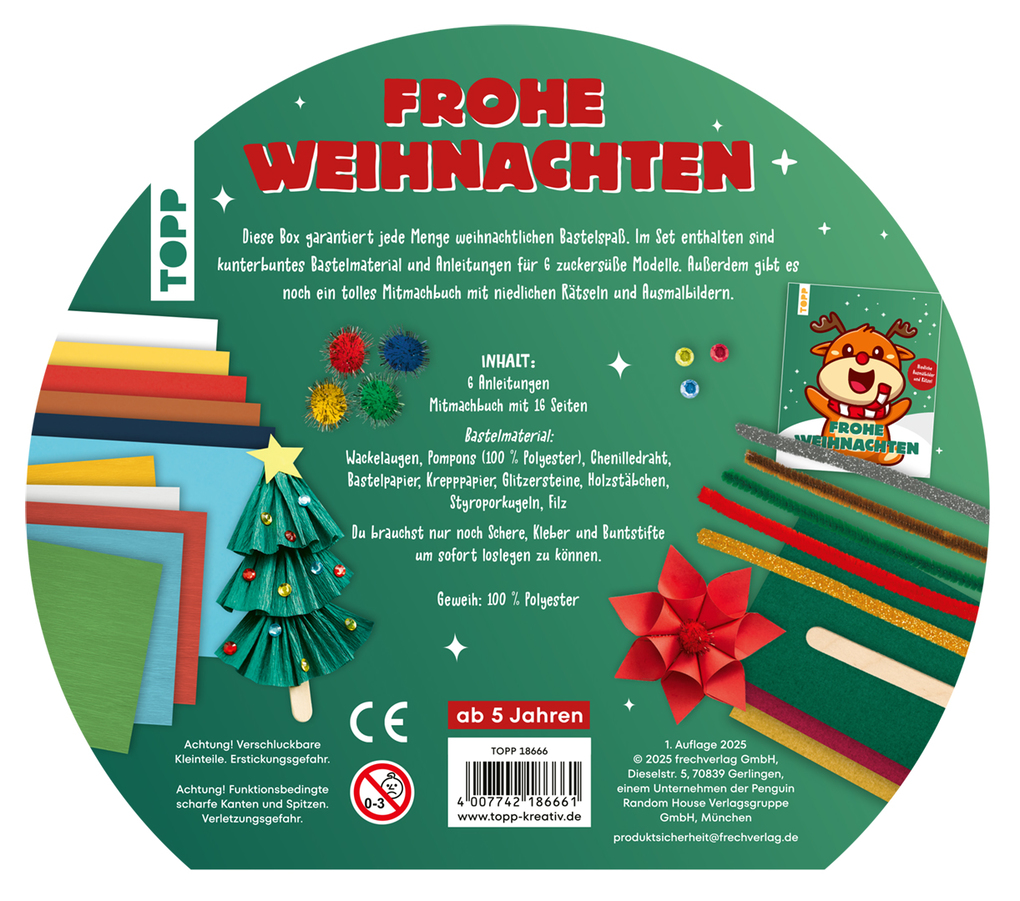 Weitere Ansicht: Bastelbox Weihnachten. Mit Anleitungen, Bastelmaterial und Mitmachbuch | Susanne Pypke
