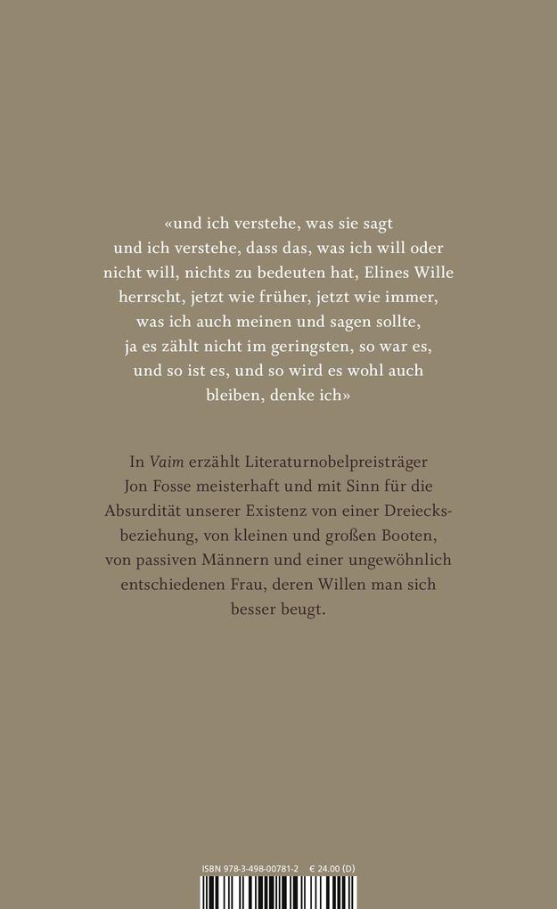 Weitere Ansicht: Vaim | Jon Fosse