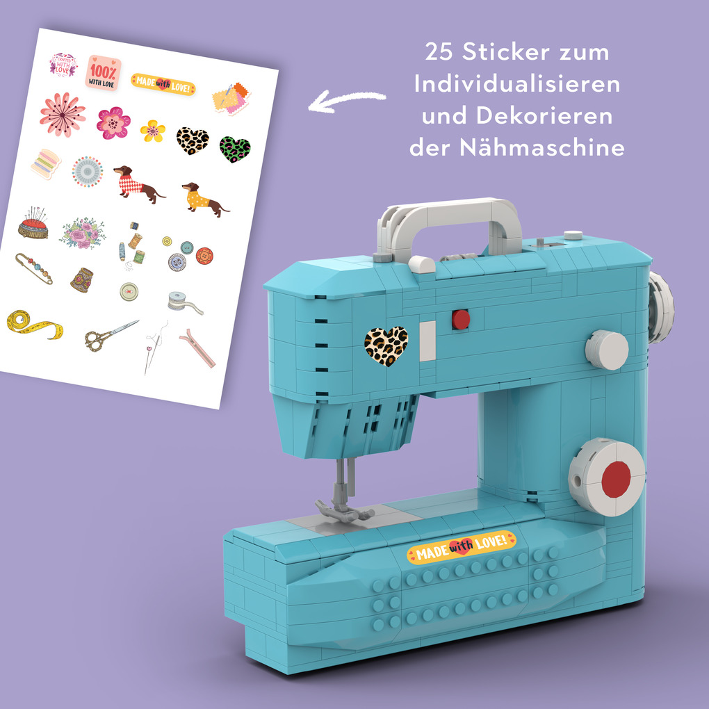 Weitere Ansicht: Nähmaschine aus Klemmbausteinen | Eine Tüte Buntes