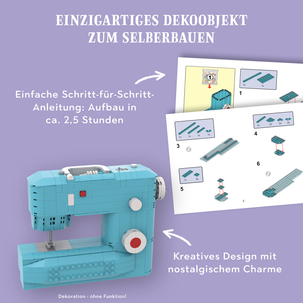 Weitere Ansicht: Nähmaschine aus Klemmbausteinen | Eine Tüte Buntes