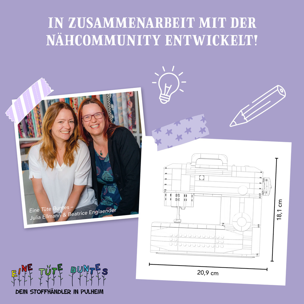 Weitere Ansicht: Nähmaschine aus Klemmbausteinen | Eine Tüte Buntes