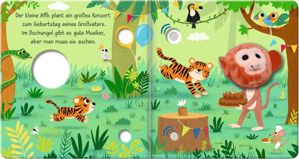 Weitere Ansicht: Mein Fingerpuppen-Soundbuch - Kleiner Affe im Dschungel | Émilie Collet