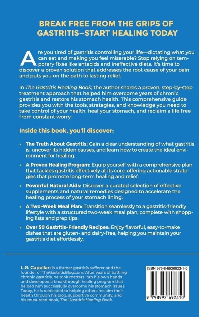 Weitere Ansicht: The Gastritis Healing Book | L. G. Capellan