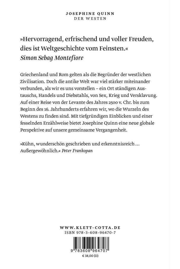 Weitere Ansicht: Der Westen | Josephine Quinn