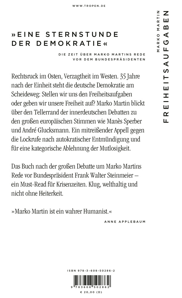 Weitere Ansicht: Freiheitsaufgaben | Marko Martin