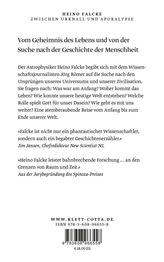 Weitere Ansicht: Zwischen Urknall und Apokalypse | Heino Falcke, Jörg Römer