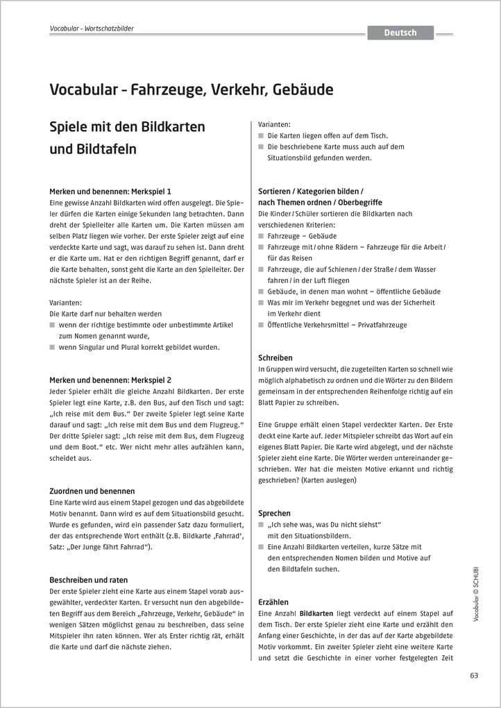 Weitere Ansicht: Vocabular