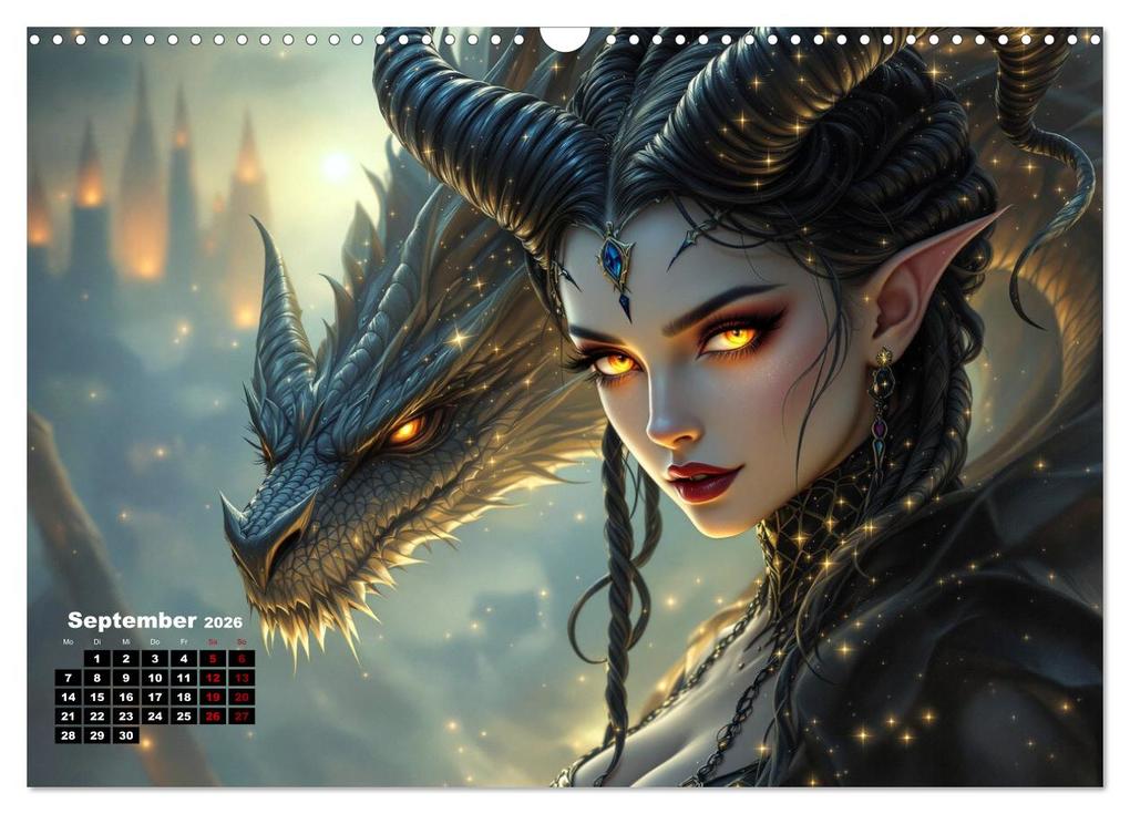 Weitere Ansicht: Goth Fantasie (Wandkalender 2026 DIN A3 quer), CALVENDO Monatskalender | Calvendo