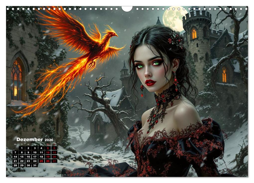 Weitere Ansicht: Goth Fantasie (Wandkalender 2026 DIN A3 quer), CALVENDO Monatskalender | Calvendo