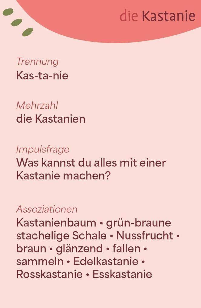 Weitere Ansicht: Wortschatzkärtchen: Herbst | Esther Zulauf