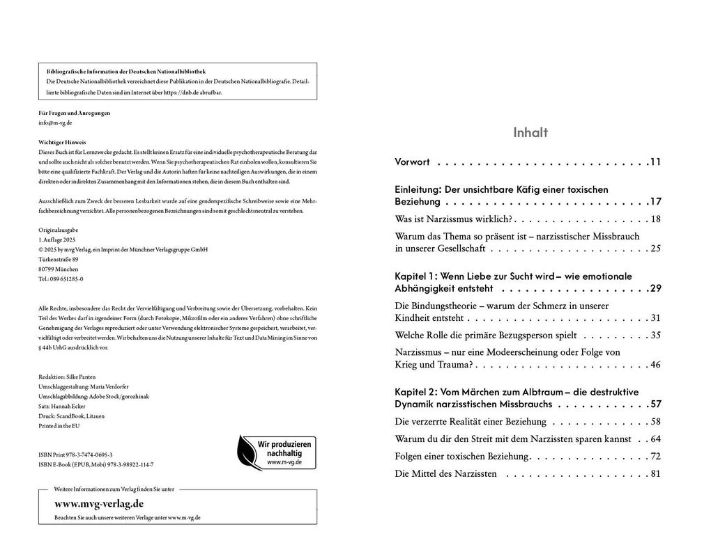 Weitere Ansicht: Der unsichtbare Käfig - gefangen in narzisstischen Beziehungen | Anne Johne