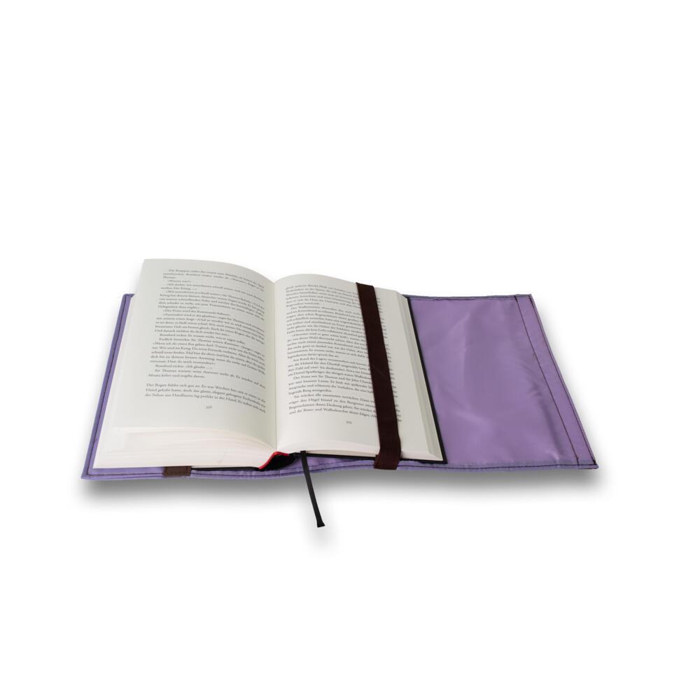 Weitere Ansicht: BookSKIN Buch Einband (Größenverstellbar) in Purpur mit Lesezeichen | SKIN von Barth & Bauer E. K.