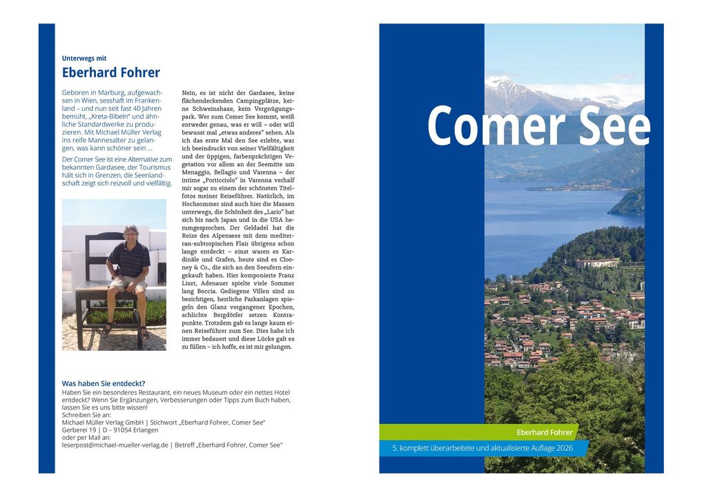 Weitere Ansicht: MICHAEL MÜLLER Reiseführer Comer See | Eberhard Fohrer