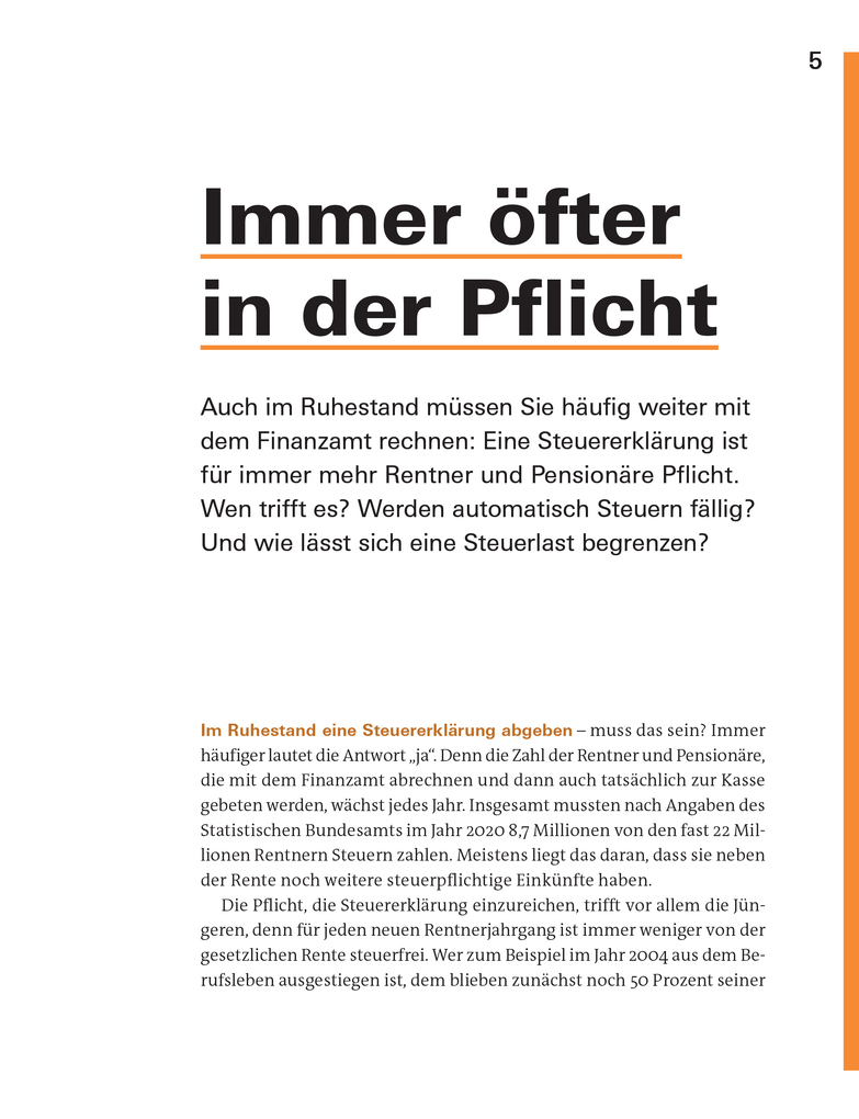 Weitere Ansicht: Steuererklärung 2025/2026 - Rentner, Pensionäre | Udo Reuß