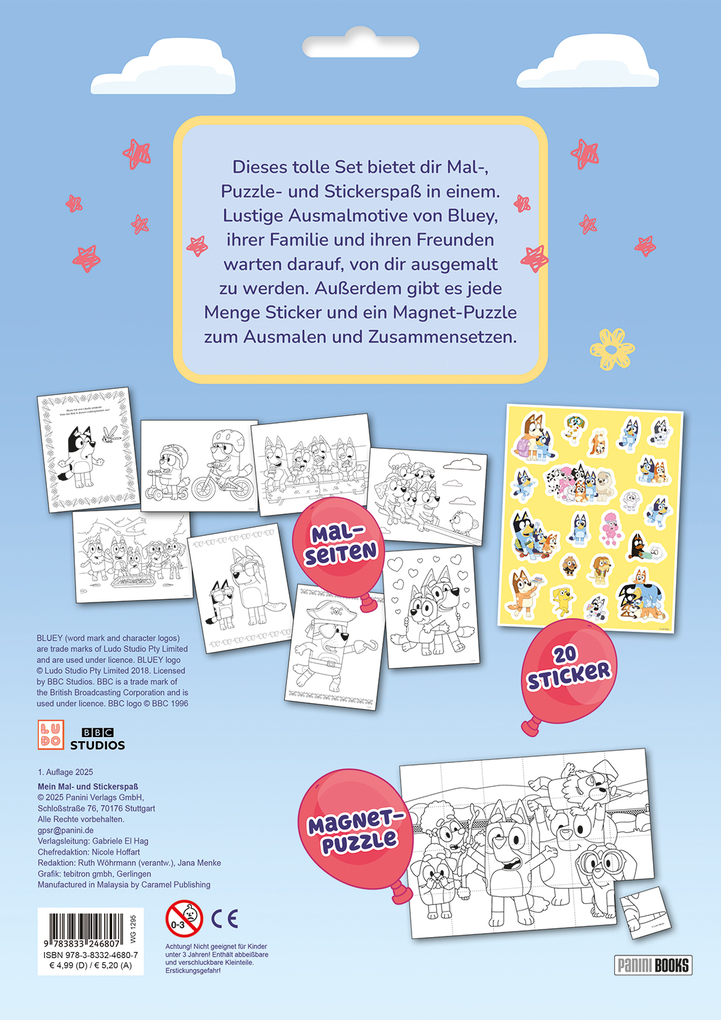 Weitere Ansicht: Bluey: Mein Mal- und Stickerspaß | Panini