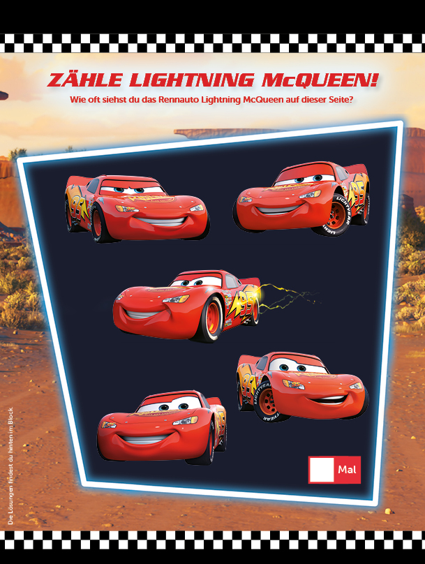 Weitere Ansicht: Disney Cars: Der große Glow-in-the-Dark-Stickerspaß: Stickern - Rätseln - Ausmalen | Panini
