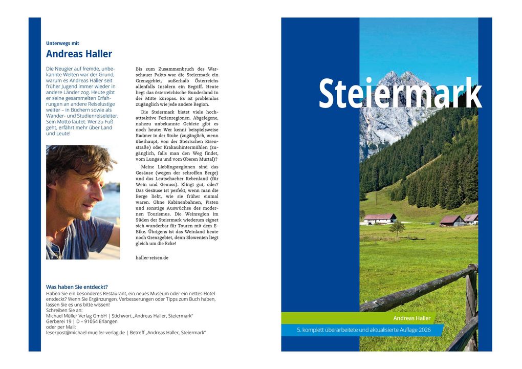Weitere Ansicht: MICHAEL MÜLLER Reiseführer Steiermark | Andreas Haller