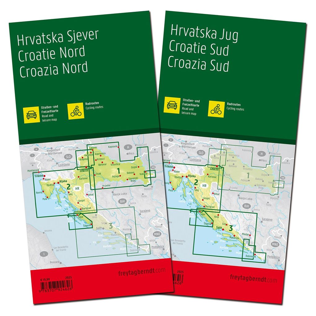 Weitere Ansicht: freytag & berndt Straßenkarte Kroatien Set 1:200.000