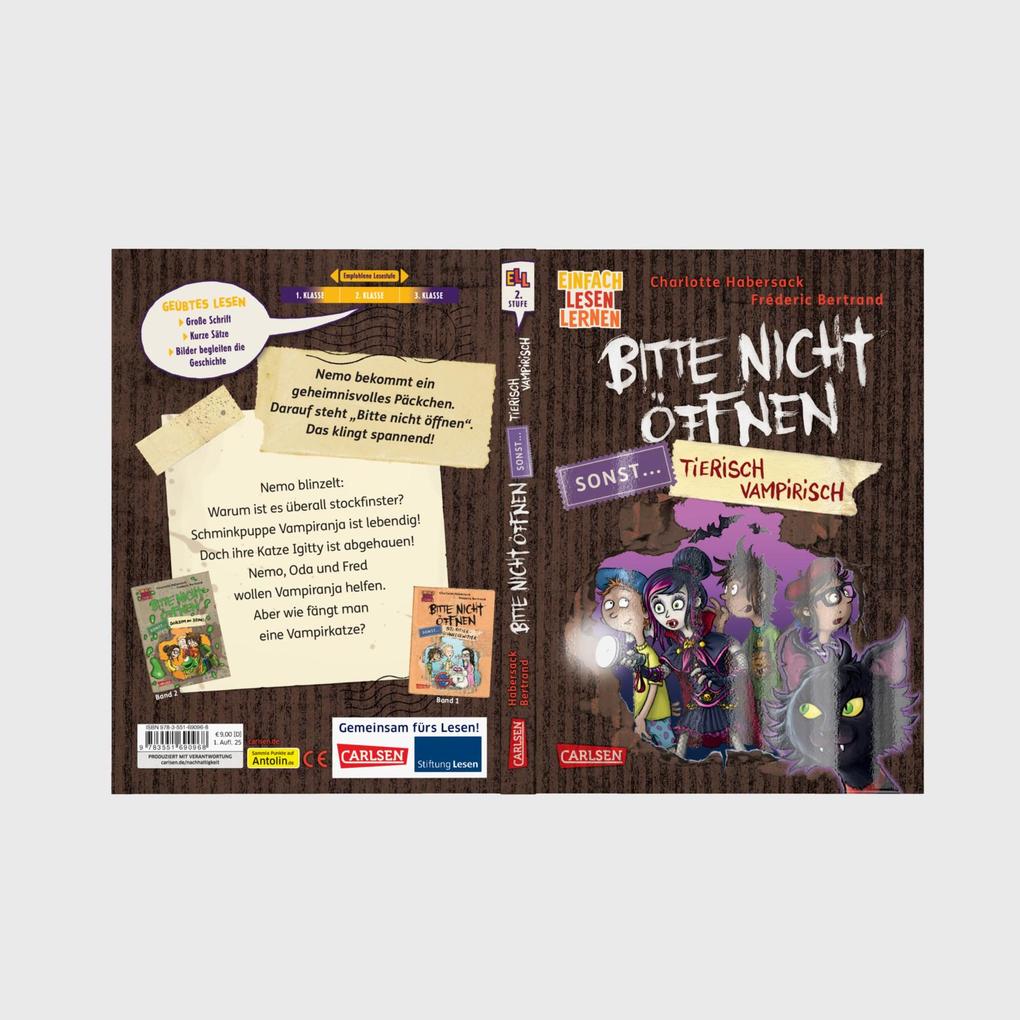 Weitere Ansicht: Bitte nicht öffnen, sonst ... 3: Tierisch vampirisch! | Charlotte Habersack