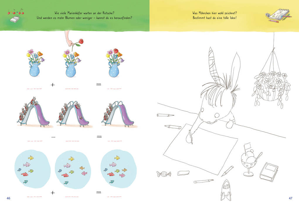 Weitere Ansicht: Grimm und Möhrchen - Das zeselige Mitmachbuch für graue und bunte Tage | Stephanie Schneider