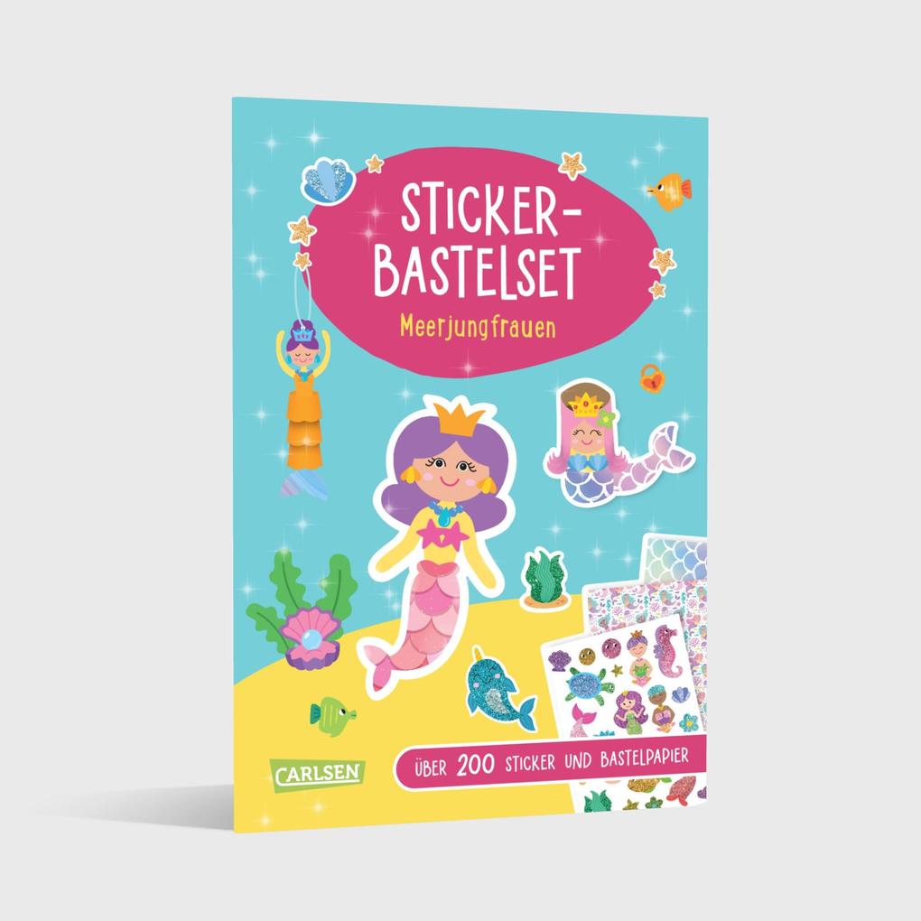 Weitere Ansicht: Bastelset für Kinder: Sticker-Bastelset: Meerjungfrauen | Anton Poitier