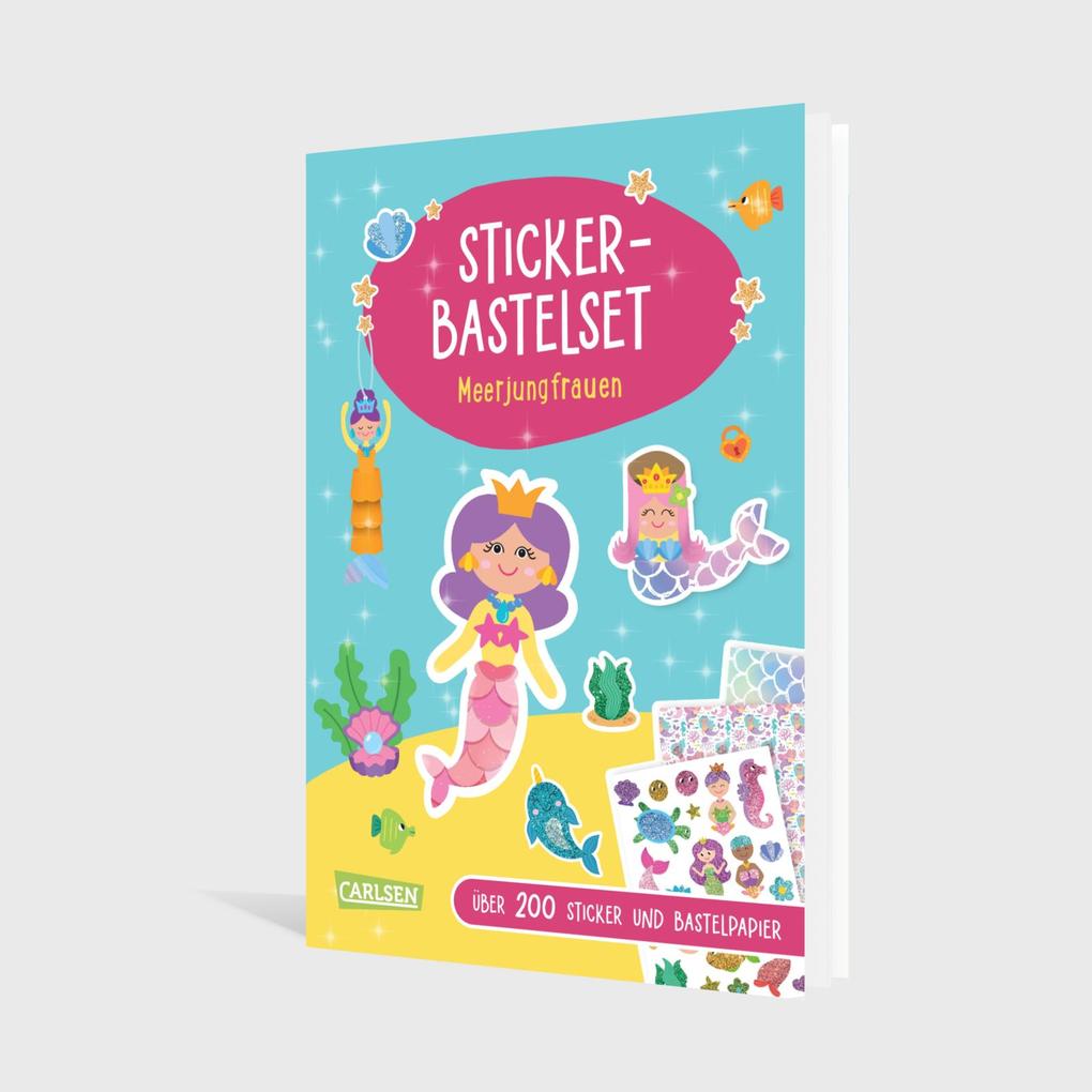 Weitere Ansicht: Bastelset für Kinder: Sticker-Bastelset: Meerjungfrauen | Anton Poitier