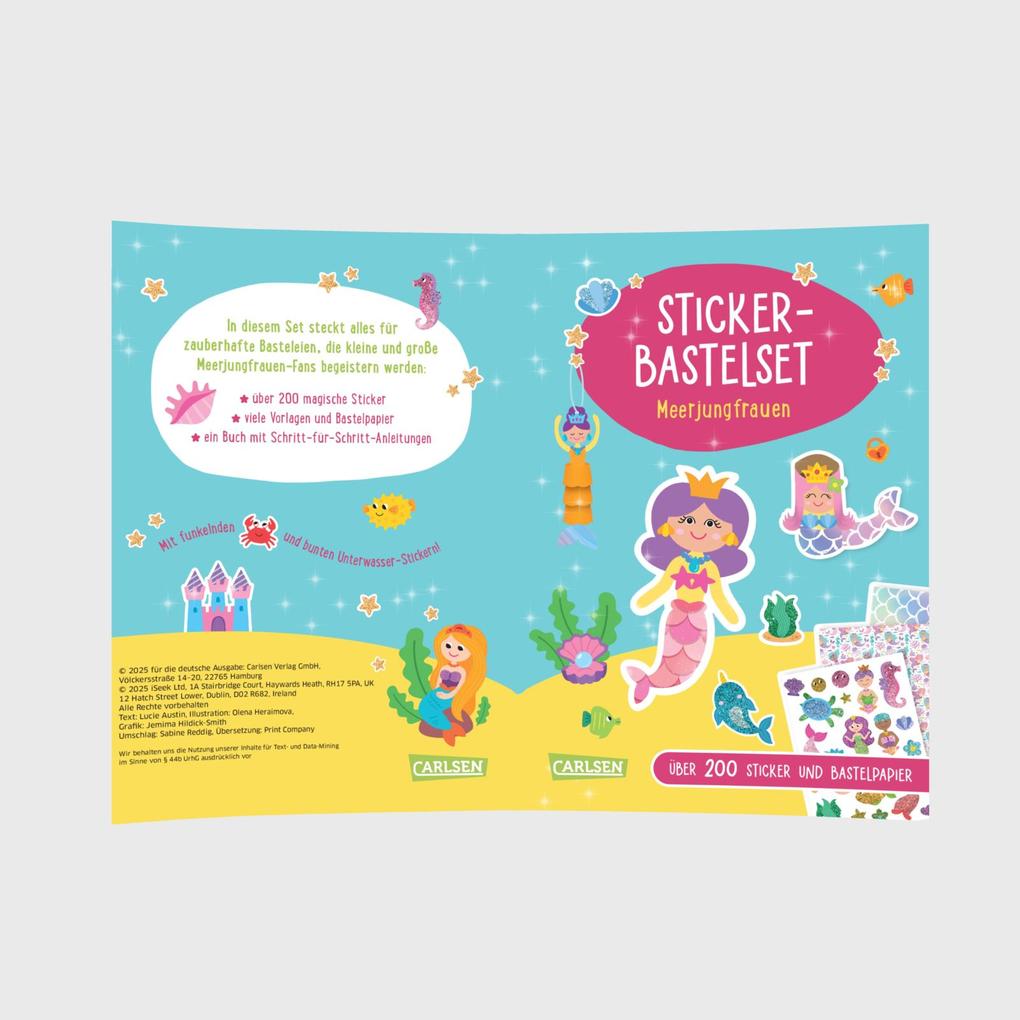 Weitere Ansicht: Bastelset für Kinder: Sticker-Bastelset: Meerjungfrauen | Anton Poitier