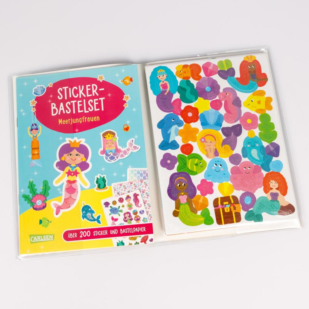 Weitere Ansicht: Bastelset für Kinder: Sticker-Bastelset: Meerjungfrauen | Anton Poitier