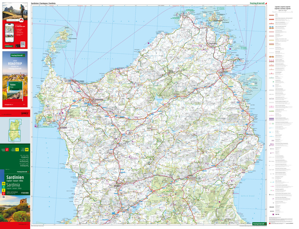 Weitere Ansicht: Sardinien, Straßen- und Freizeitkarte 1:150.000, freytag & berndt