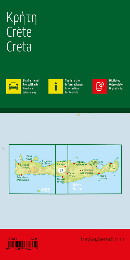 Weitere Ansicht: Kreta, Straßen- und Freizeitkarte 1:150.000, freytag & berndt
