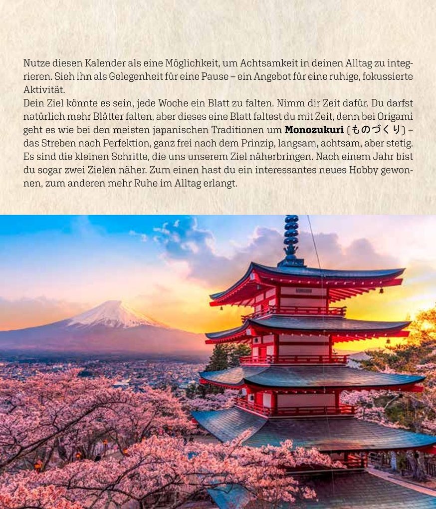 Weitere Ansicht: Origami-Wochenkalender 2026