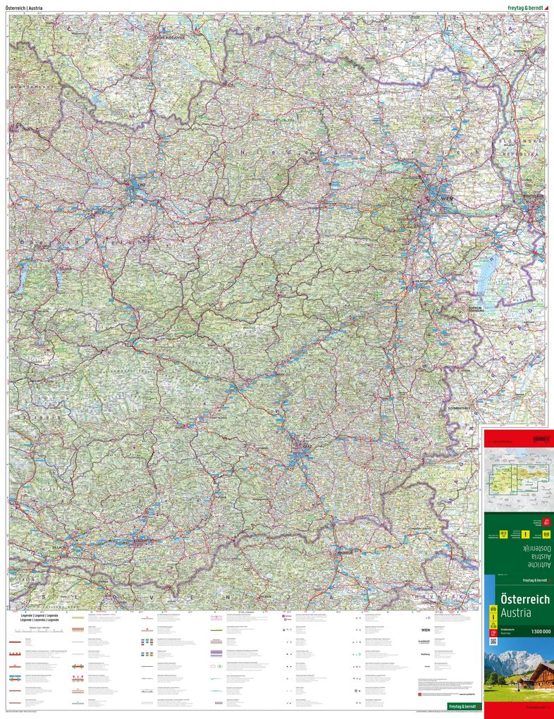 Weitere Ansicht: Österreich, Straßenkarte 1:300.000, freytag & berndt