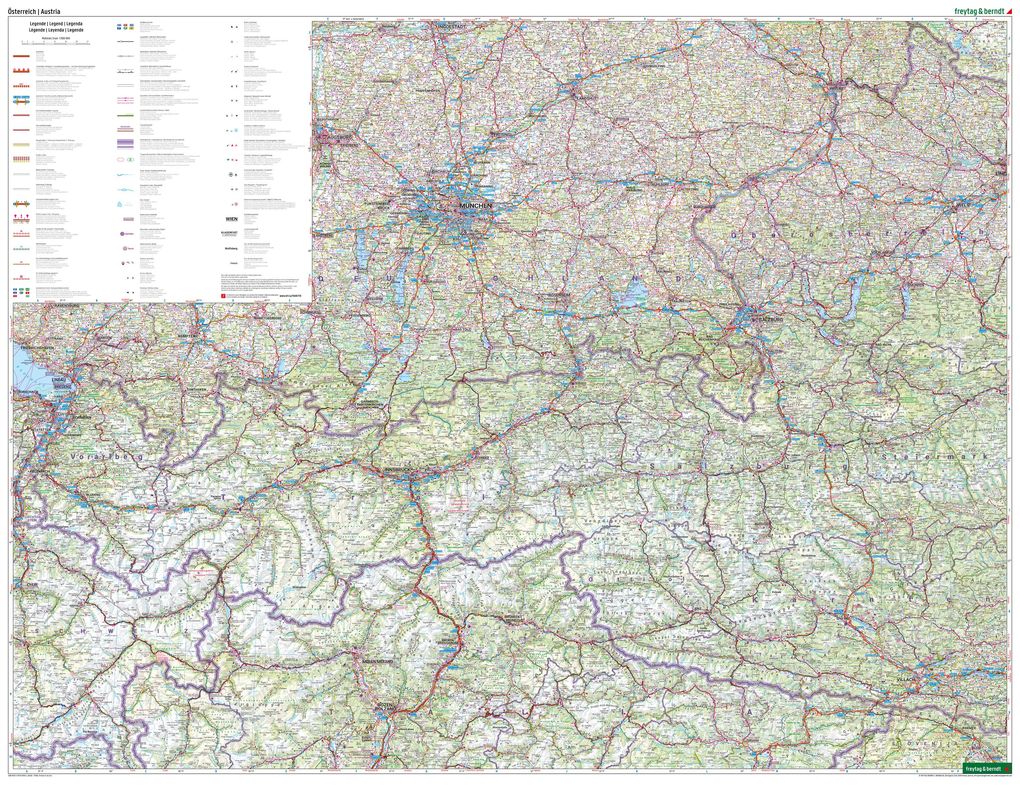 Weitere Ansicht: Österreich, Straßenkarte 1:300.000, freytag & berndt
