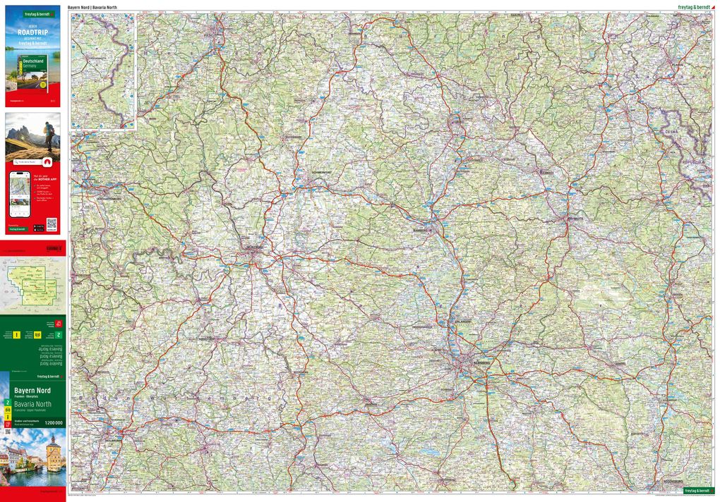 Weitere Ansicht: Bayern Nord, Straßen- und Freizeitkarte 1:200.000, freytag & berndt