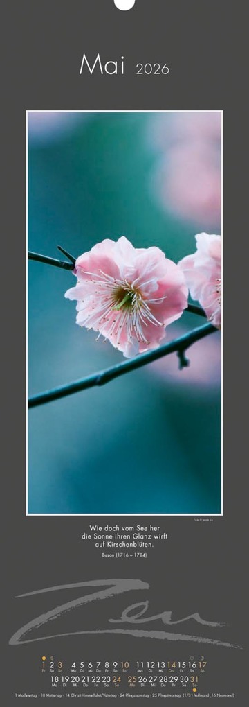 Weitere Ansicht: Zen-Kalender 2026 | Vis Orth