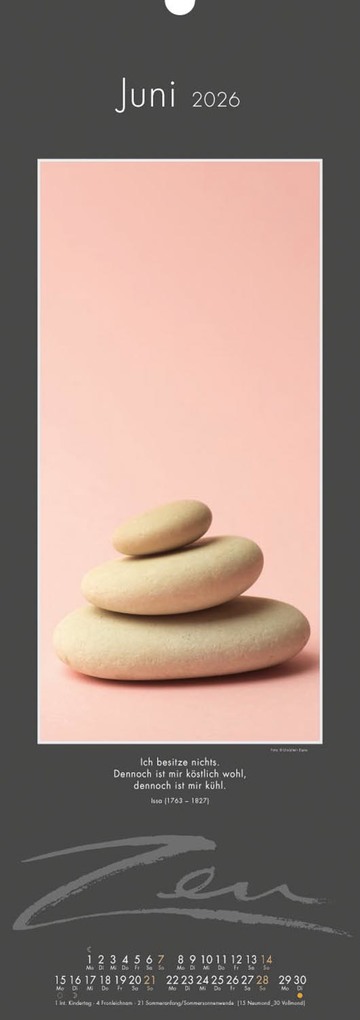 Weitere Ansicht: Zen-Kalender 2026 | Vis Orth